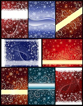 雪花背景矢量图