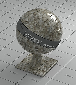 vray土黃色墻磚材質