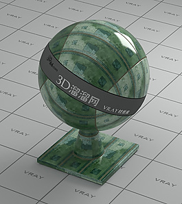 vray綠色墻磚材質(zhì)
