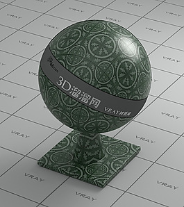 vray綠色墻磚材質(zhì)