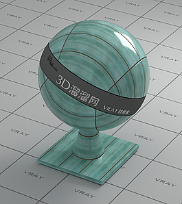 vray淺藍色墻磚材質