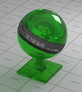 vray綠色玻璃材質(zhì)