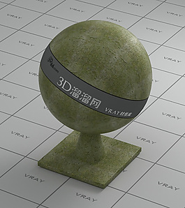 vray绿色混泥土材质