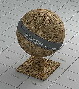 vray黃色樹皮材質