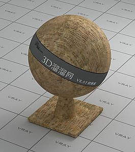 vray黃色樹皮材質