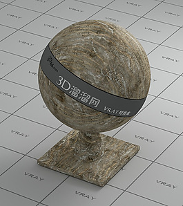 vray土黃色樹皮材質