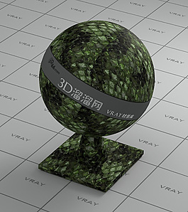 vray綠色樹皮材質