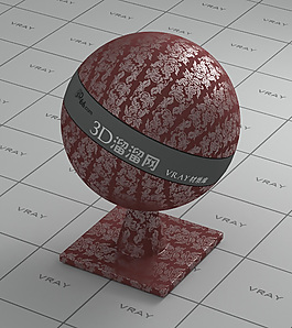 vray紅色墻布材質(zhì)