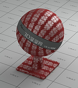 vray紅色墻布材質(zhì)