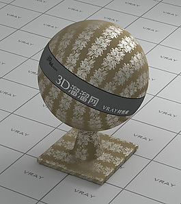 vray土黃色墻布材質