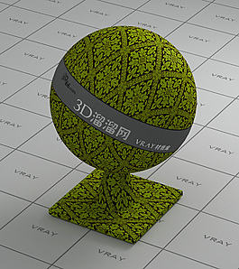 vray綠色墻布材質(zhì)