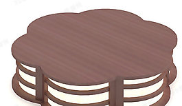 3D中式吸頂燈模型