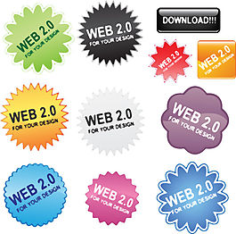 免費的Web 2按鈕矢量包