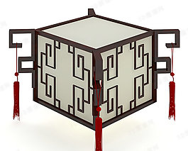 3D中式吸頂燈模型