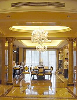 样板房 星河湾 餐厅 餐桌 吊灯
