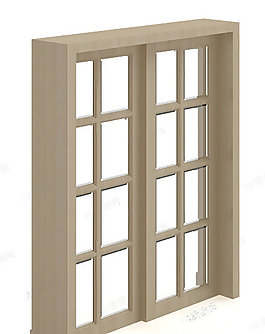 3D推拉門(mén)模型