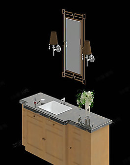 3D歐式洗手臺(tái)模型