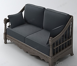3D雙人沙發(fā)模型