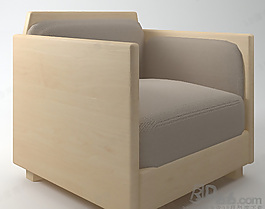 3D單人沙發(fā)模型