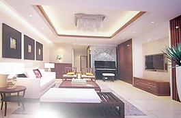 现代温馨客厅 3ds max 组合沙发