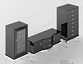 3D邊柜模型