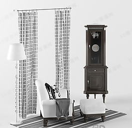 3D單人沙發(fā)模型