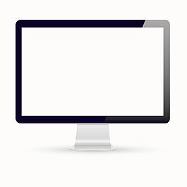 向量計算機顯示白色隔離