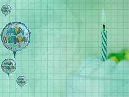 生日快樂氣球生日主題PPT模板