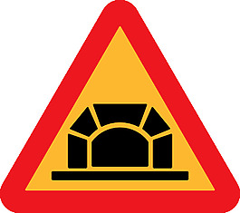 隧道的道路標(biāo)志的剪貼畫