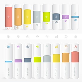 顏色框圖表圖表矢量設計元素集