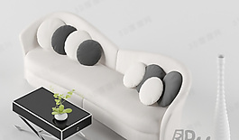 3D沙發(fā)茶幾組合模型