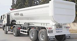 自卸車20 m3半圓形Hardox 450與杰克的羅盤