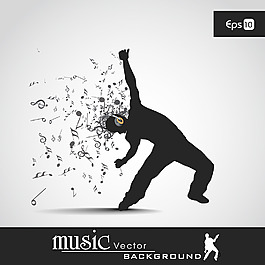 向量的音樂人和音樂節爆裂的效果圖