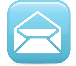 打開電子郵件消息元素光澤圖標