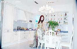 廚房美女?dāng)z影圖