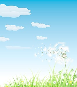 春天背景矢量插畫