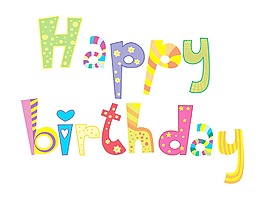 矢量插畫生日快樂