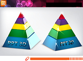 3D立體金字塔背景動態層級關系