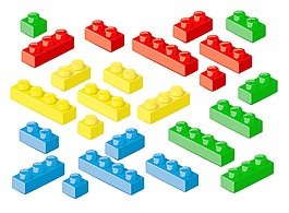 塑料塊矢量設(shè)計(jì)元素