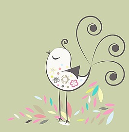 一個(gè)與花和鳥背景摘要說明