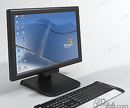 3D電腦液晶顯示屏模型