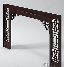 3D仿古隔斷模型