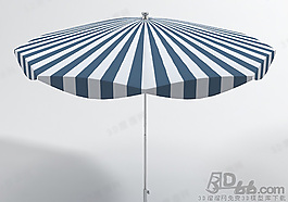 3D小區(qū)游泳池太陽傘模型