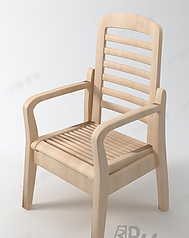 3D田園椅子模型
