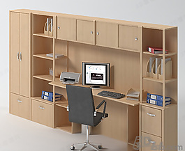 3D組合書柜模型