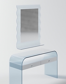 3D玻璃梳妝臺模型