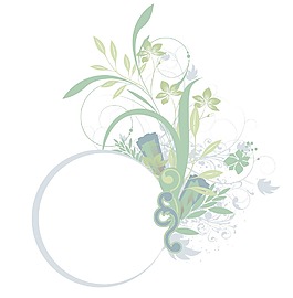 一個蹩腳的花卉框架抽象