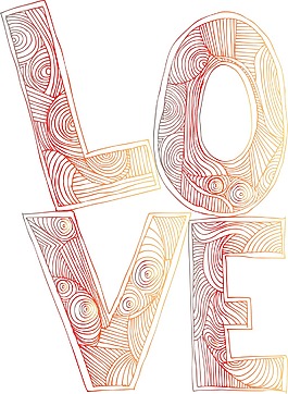 爱的矢量插图