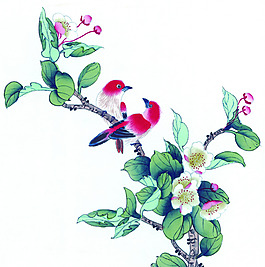 花鳥枝頭