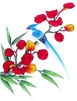 花紅綠鳥